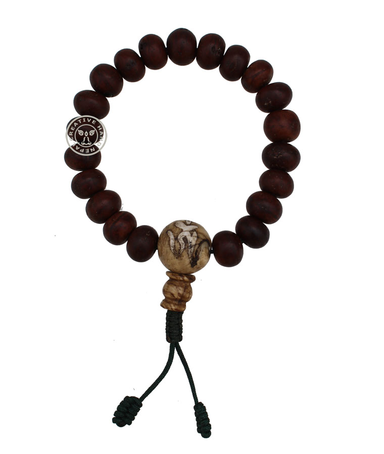 Buddha Chitta Dark Plain Wrist Mala Creativehand Nepal